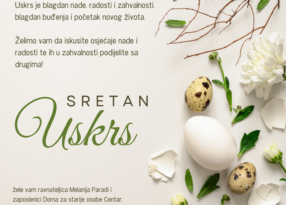 Sretan Uskrs želimo svim našim korisnicima, suradnicima i posjetiteljima!