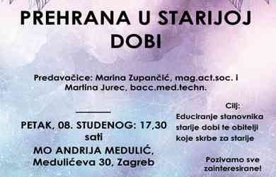 Predavanje: “Prehrana u starijoj dobi”