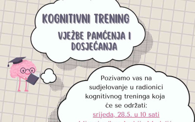 Radionica kognitivnog treninga – pozivnica