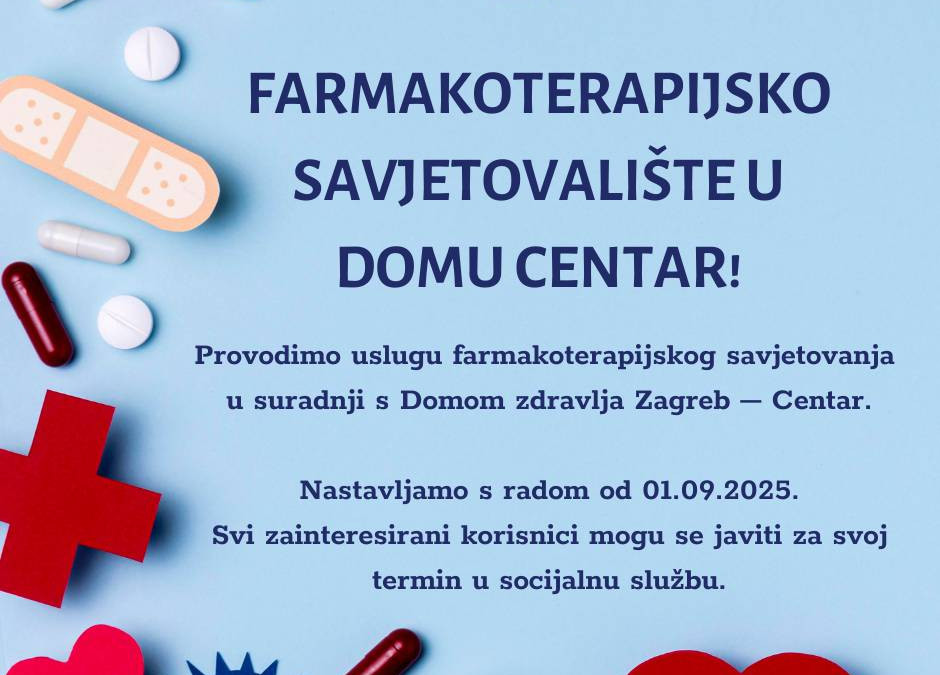 Farmakoterapijsko savjetovalište u Domu Centar