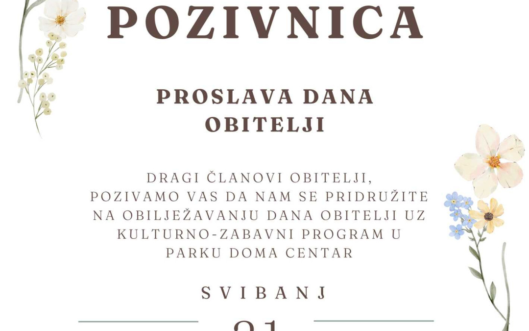 Pozivnica: Proslava Dana obitelji